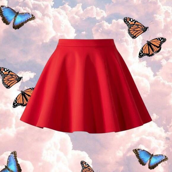 BlackMilk Red Circle Skirt - Picture 1 of 2